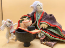 Yokai Doll : Cat Stone – Bakeneko & Nekomata Set /見立東海道五十三次　岡部　猫石の由来＿化け猫と猫又　セット