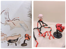 Yokai Doll：Ichiren Shonin (Beads Monk Spirit) & Kobun‑sensei (Classical Literature Teacher) set / 一連上人＆古文先生セット